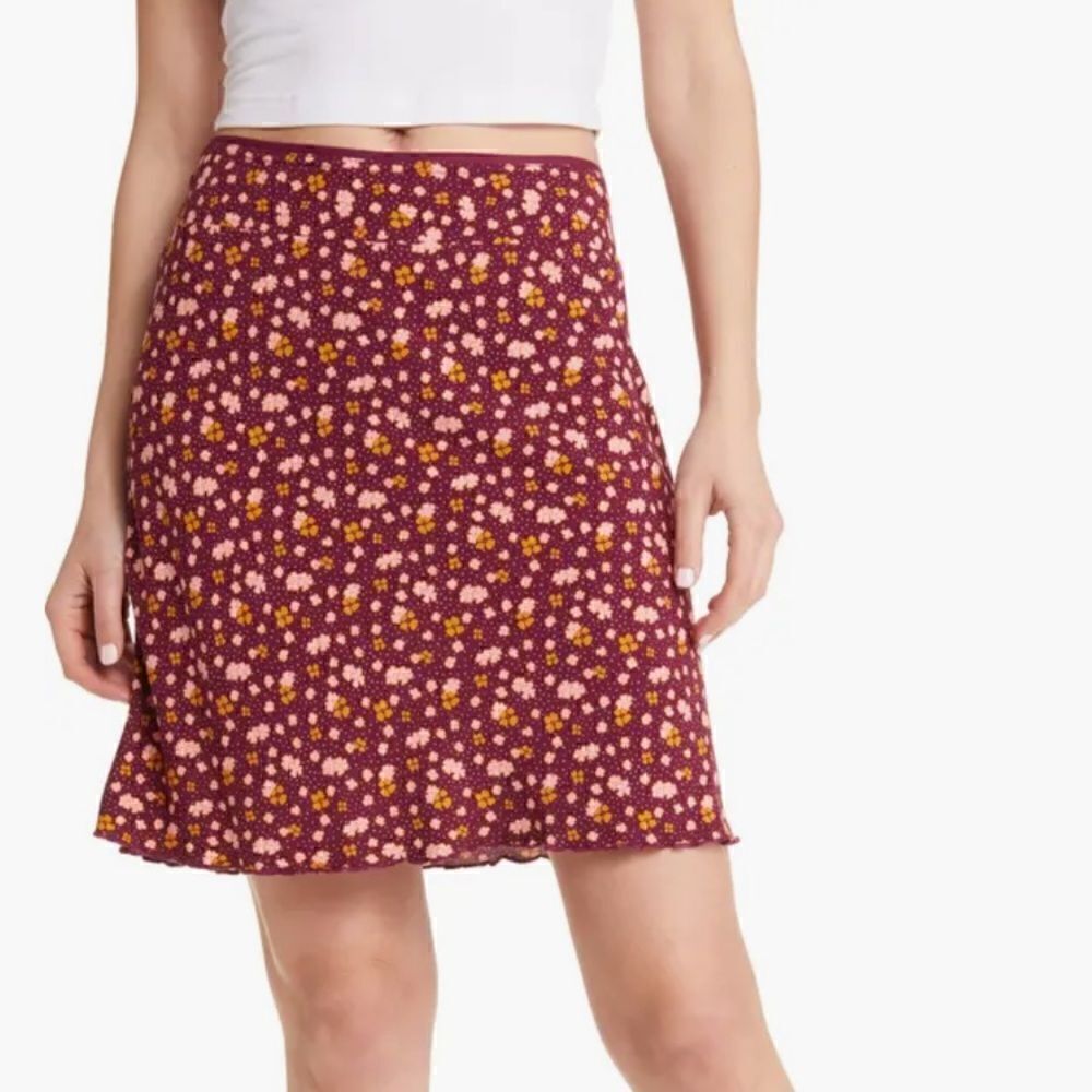 Free People IRL Midi Skirt Size 4 Green - Picture 1 of 7